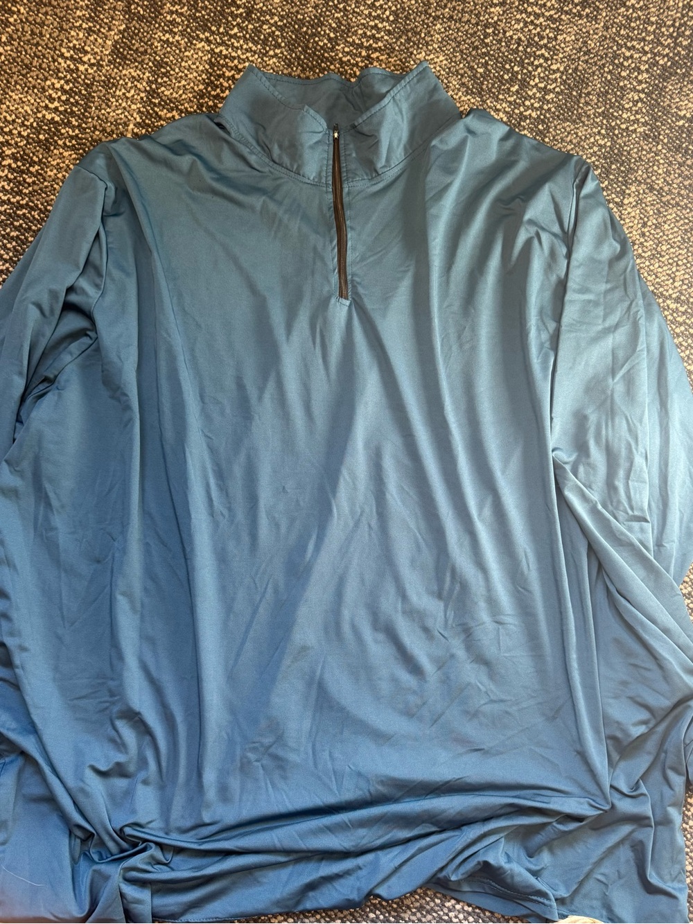 Essentials Men's Lightweight Quarter-Zip Shirt Jacket Teal